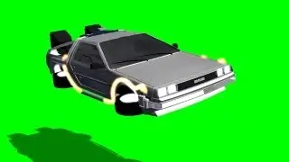 back to the future delorean fly by on green screen - free green screen - free use
