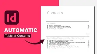 How to Automatically Create a Table of Contents in InDesign | Adobe Indesign Tutorial