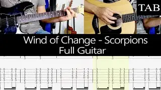 WIND OF CHANGE - Scorpions (Schenker & Jabs): FULL GUITAR COVER + TAB