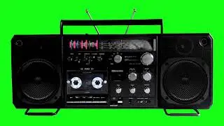 Boombox Radiograbador con Cassette / Green Screen / Croma