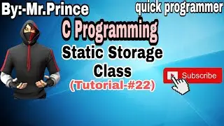 Static storage class in c | Program how to implement static storage class variable