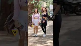 beautiful sisters Neha sharma and Aisha sharma in full gym outfit!! #nehasharma #bollywood #viral