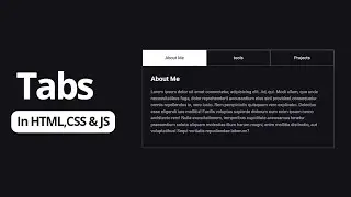 tabs in HTML,CSS and Javascript