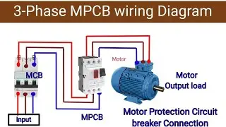 3 phase (MPCB) Motor Production Circuit breaker Connection.3phase  motor wiring with circuit breaker