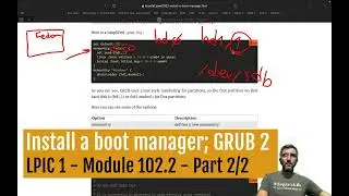 LPIC1 - 015 - 102.2 - Install a boot loader - Part 2/2 - Grub 2
