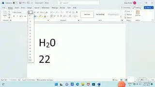 Superscript and Subscript MS Word