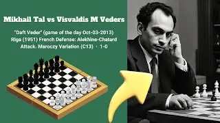 Mikhail Tal vs Visvaldis M Veders   French Defense Alekhine Chatard Attack  Maroczy Variation