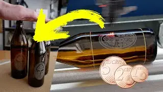 8 Cent Bierflasche graviert | So wirkt eine Braunglas Gravur aus günstigem China Laser Cutter