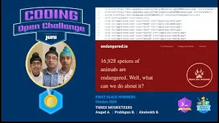 Juni Coding Open Challenge Varsity 1st Place, November 2020 - Team Three Musketeers
