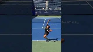 Ben Shelton Serve and Volley court level @ US Open 2024 #shorts