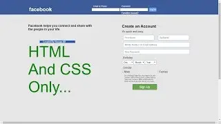 Facebook Template Work Login Page of Facebook (fb) With HTML and CSS web designing