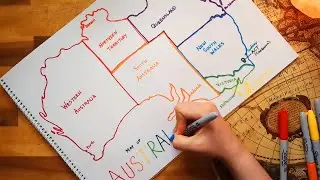 ASMR Drawing a Map of Australia (Map Monday)