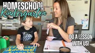 HOMESCHOOL KINDERGARTEN 🖍️ DO A LESSON WITH US || MY FATHER'S WORLD CURRICULUM