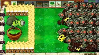 Plants vs Zombies Hack - Gatling Pea vs Gargantuar Zombies