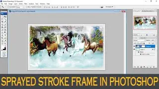 How to create sprayed stroke frame in photoshop