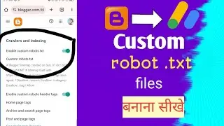 custom robots.txt blogger generator | custom robots.txt in blogger