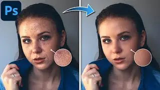 Portrait Retouching - Smoothing Skin & Removing Blemishes | Photoshop Tutorial (German)