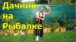 Дачник на рыбалке. Рыбалка.Огород Баварский.