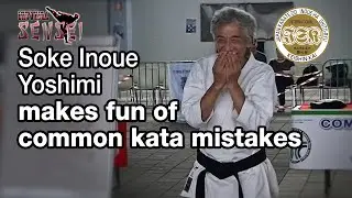 Soke Inoue Yoshimi makes fun of common kata mistakes - Seminar Italy 2013