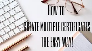 How to create multiple certificates in Microsoft Word and Excel using Mail Merge