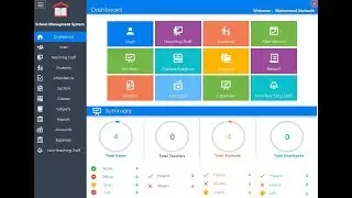 School Management System(SMS) Best And Flate UI Design C# WinForm
