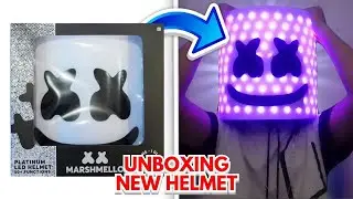 UNBOXING The Brand NEW Platinum LED Marshmello Helmet!!