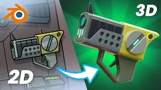 Rick and Morty Laser Plasma Gun Weapon | Blender 3D Modeling Timelapse Tutorial for Beginners