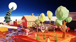 LOW POLY ART - TOWN FLOODING