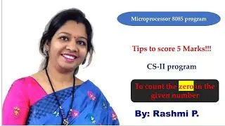 Count number of Zero in  any number || Assembly language program || HSC Board 2024 || 8085 MP