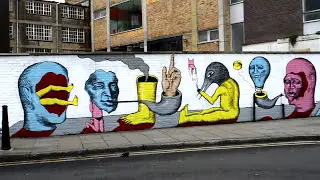 Graffiti tour at Shoreditch. Brick Lane. London (2017)