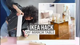 Mirrored side table DIY. easy ikea hack