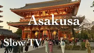 Senso-ji Temple - Asakusa Market [Slow TV]