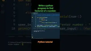 Write a python program to find factorial of a number 