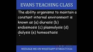 Maintenance of constant internal environment #evansteachingclass
