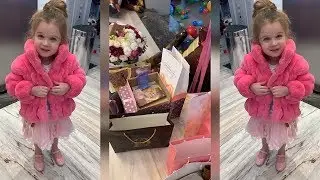 Бородина с Теоной распаковывают подарки после Дня рождения очень интересно
