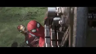 Primera aparición de Spiderman en Infinity War - Escena HD latino