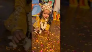 Natkhat kanha ji🐥🦚🫂#shine #krishna #janamashtami #ytshorts #youtube #celebration #cute #love