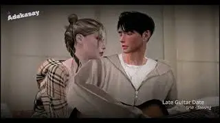 Sims4 Animation - Late Guitar Date - Couple, guitar, intimacy, posepack 🎸