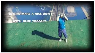 How to make a clean outfit with blue joggers (no transfer glitch)