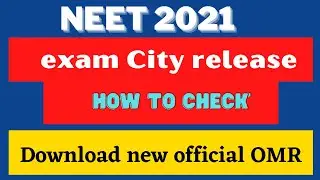 Neet2021 LATEST UPDATES /How to check NEET 2021 exam city? | Model OMR sheet released//OFFICIAL OMR