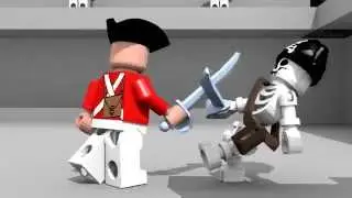 LEGO animação, ataque ao castelo