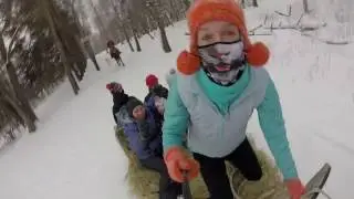 Новый Конный Сноуборд-Джоринг на Конном Подворье в Брянске