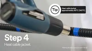 How to repair a cable jacket with heat