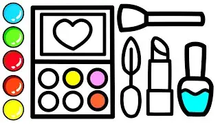 How To Draw Make Up Tools Set