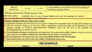 NERIST ENTRANCE EXAM 2024 || HOW TO APPLY FOR NEE-I, NEE-II & NEE-III. || NERIST EXAM-2023 ||