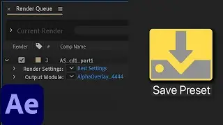 How to save Output Template as preset in After Effects Render Queue