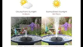 Solar Bird Bath Fountain Pump, Solar Fountain  -  Kara