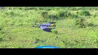 Preliminary Flight test of Quad VTOL Flying Wing Drone UAV