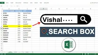 SEARCH Box in MS Excel | Conditional Formatting New Rule | Conditional Formatting use a formula