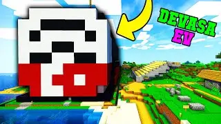 MİNECRAFT'ta DEVASA TERS MASKE EVİ YAPTIM - ( 1 AY SÜRDÜ ) - Minecraft